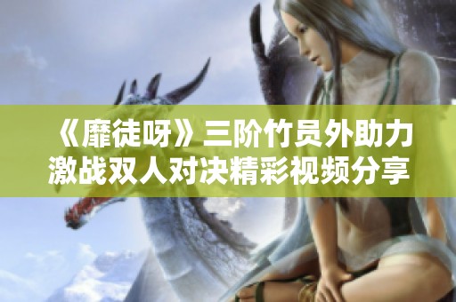 《靡徒呀》三阶竹员外助力激战双人对决精彩视频分享