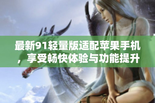 最新91轻量版适配苹果手机，享受畅快体验与功能提升