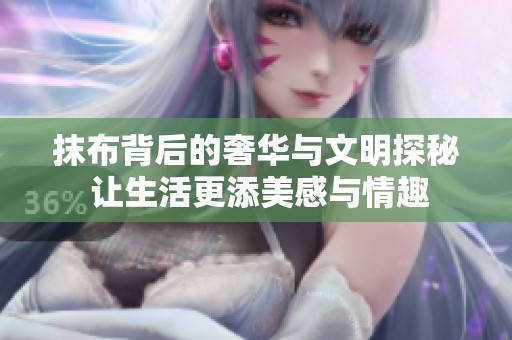 抹布背后的奢华与文明探秘 让生活更添美感与情趣