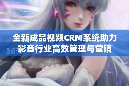 全新成品视频CRM系统助力影音行业高效管理与营销