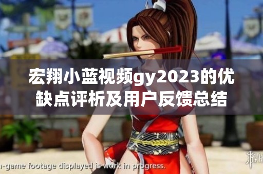 宏翔小蓝视频gy2023的优缺点评析及用户反馈总结