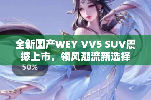 全新国产WEY VV5 SUV震撼上市，领风潮流新选择