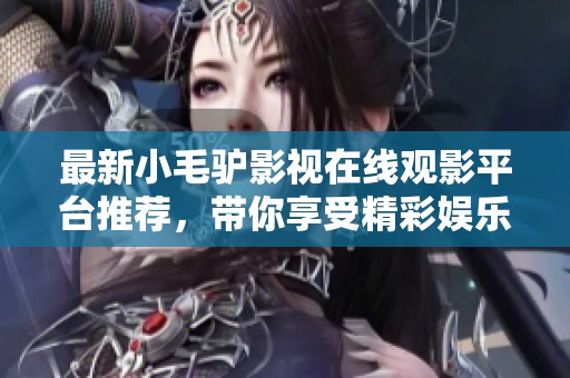 最新小毛驴影视在线观影平台推荐，带你享受精彩娱乐时光