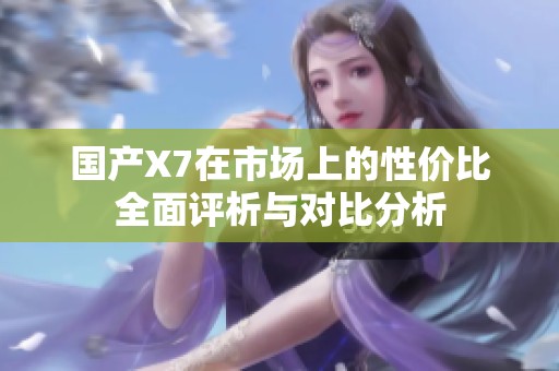 国产X7在市场上的性价比全面评析与对比分析