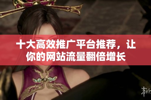 十大高效推广平台推荐，让你的网站流量翻倍增长