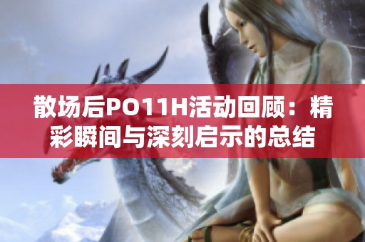 散场后PO11H活动回顾：精彩瞬间与深刻启示的总结