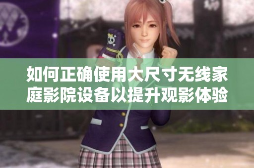 如何正确使用大尺寸无线家庭影院设备以提升观影体验