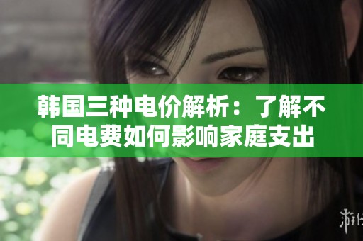 韩国三种电价解析：了解不同电费如何影响家庭支出