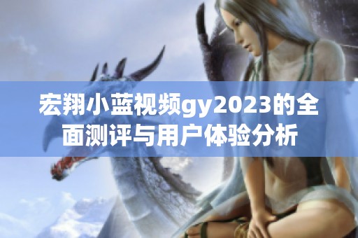 宏翔小蓝视频gy2023的全面测评与用户体验分析