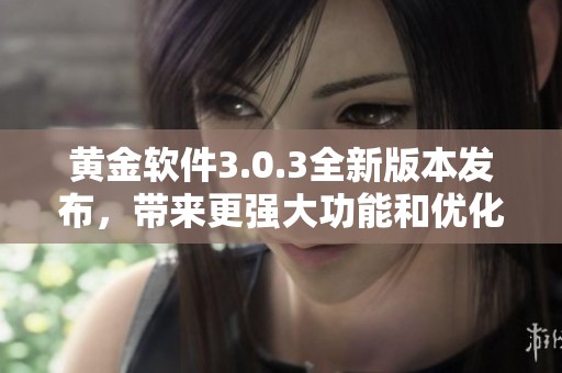 黄金软件3.0.3全新版本发布，带来更强大功能和优化体验