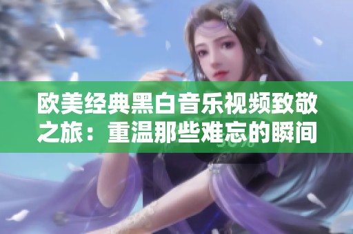 欧美经典黑白音乐视频致敬之旅：重温那些难忘的瞬间