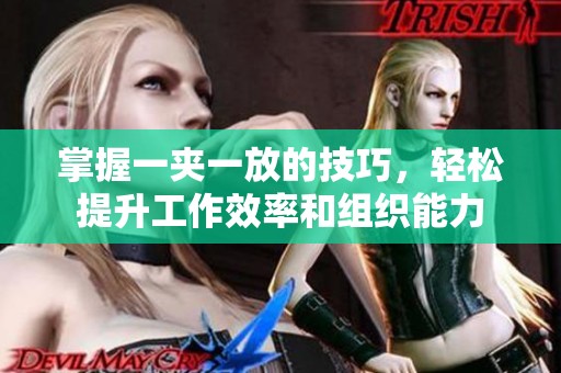 掌握一夹一放的技巧，轻松提升工作效率和组织能力