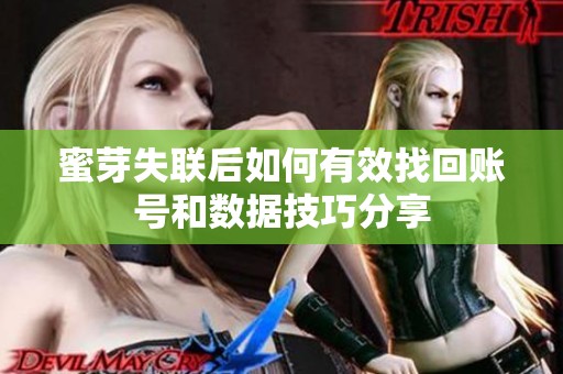 蜜芽失联后如何有效找回账号和数据技巧分享