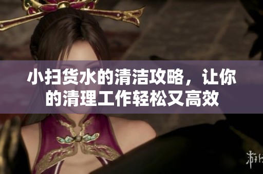 小扫货水的清洁攻略，让你的清理工作轻松又高效