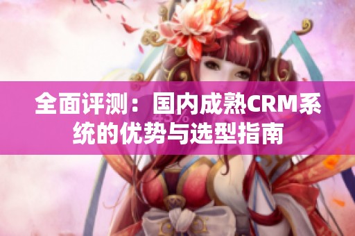 全面评测：国内成熟CRM系统的优势与选型指南