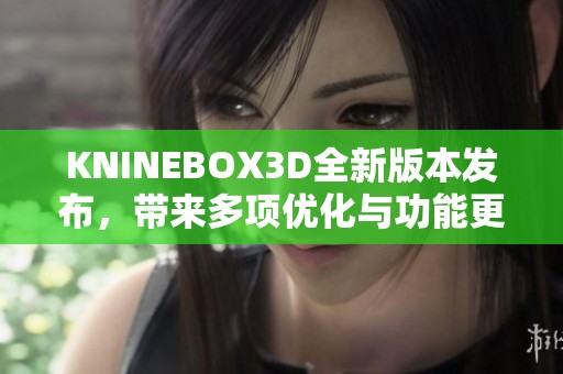 KNINEBOX3D全新版本发布，带来多项优化与功能更新详解