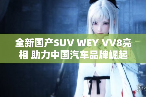 全新国产SUV WEY VV8亮相 助力中国汽车品牌崛起