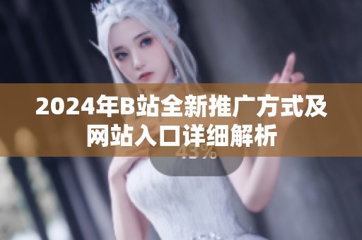 2024年B站全新推广方式及网站入口详细解析
