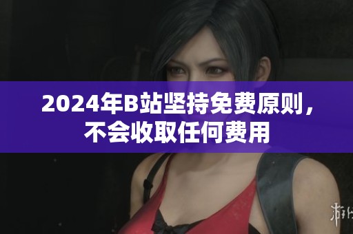 2024年B站坚持免费原则，不会收取任何费用