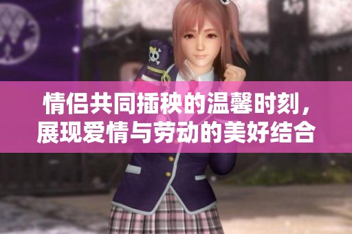 情侣共同插秧的温馨时刻，展现爱情与劳动的美好结合