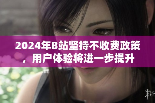 2024年B站坚持不收费政策，用户体验将进一步提升