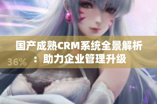 国产成熟CRM系统全景解析：助力企业管理升级