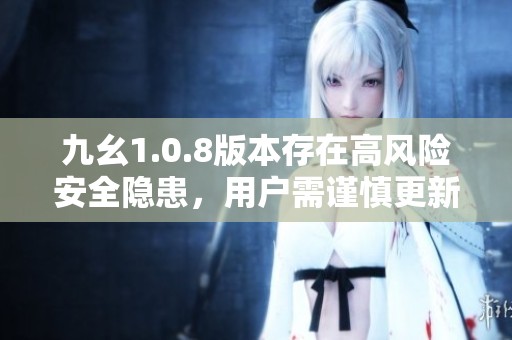 九幺1.0.8版本存在高风险安全隐患，用户需谨慎更新