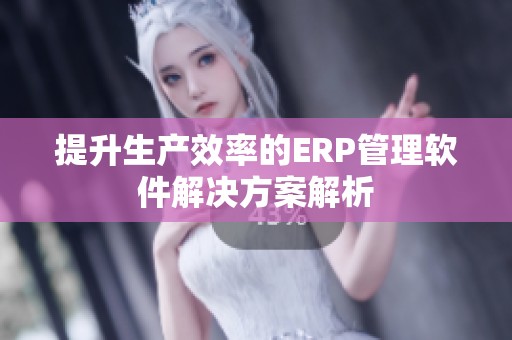 提升生产效率的ERP管理软件解决方案解析