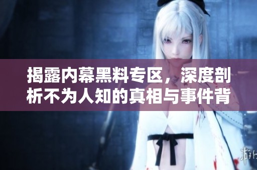 揭露内幕黑料专区，深度剖析不为人知的真相与事件背后故事