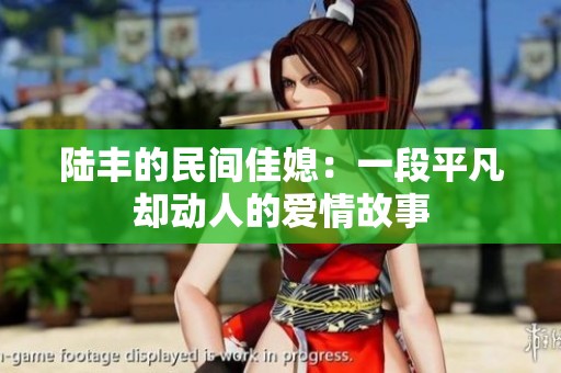 陆丰的民间佳媳：一段平凡却动人的爱情故事