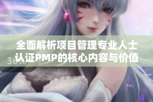 全面解析项目管理专业人士认证PMP的核心内容与价值