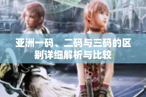 亚洲一码、二码与三码的区别详细解析与比较