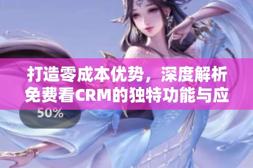 打造零成本优势，深度解析免费看CRM的独特功能与应用