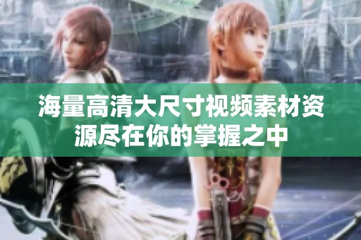 海量高清大尺寸视频素材资源尽在你的掌握之中