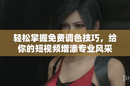 轻松掌握免费调色技巧，给你的短视频增添专业风采