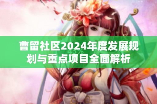 曹留社区2024年度发展规划与重点项目全面解析