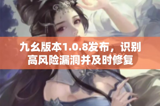 九幺版本1.0.8发布，识别高风险漏洞并及时修复