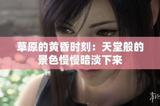草原的黄昏时刻：天堂般的景色慢慢暗淡下来