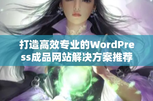打造高效专业的WordPress成品网站解决方案推荐