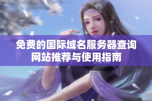 免费的国际域名服务器查询网站推荐与使用指南