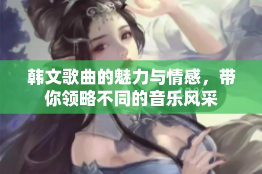 韩文歌曲的魅力与情感，带你领略不同的音乐风采