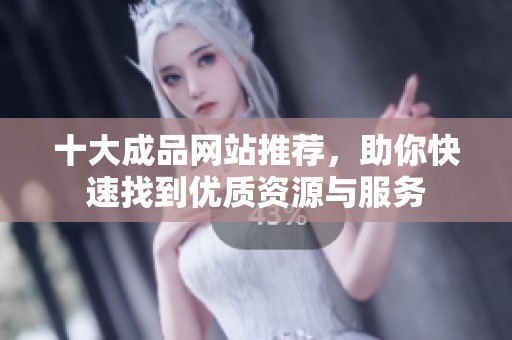 十大成品网站推荐，助你快速找到优质资源与服务
