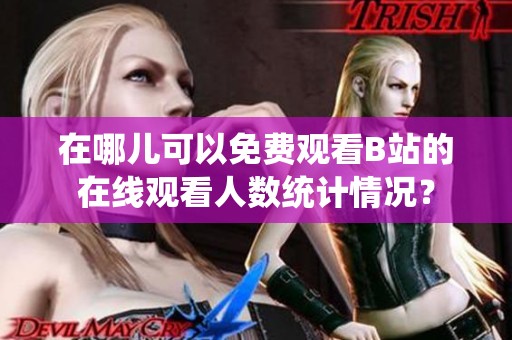 在哪儿可以免费观看B站的在线观看人数统计情况？