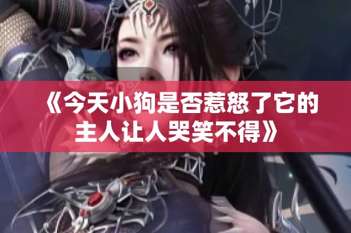 《今天小狗是否惹怒了它的主人让人哭笑不得》
