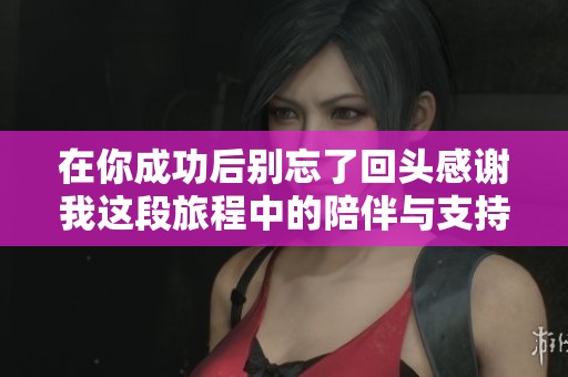 在你成功后别忘了回头感谢我这段旅程中的陪伴与支持