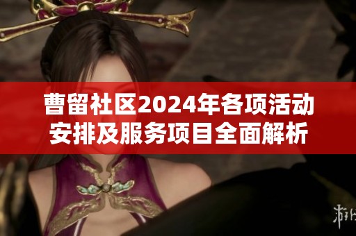 曹留社区2024年各项活动安排及服务项目全面解析