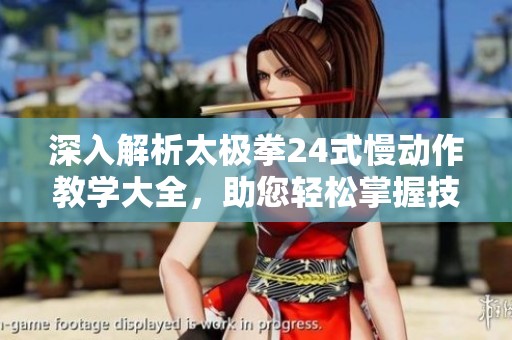 深入解析太极拳24式慢动作教学大全，助您轻松掌握技巧