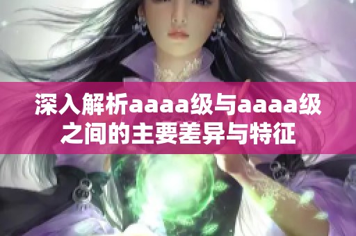 深入解析aaaa级与aaaa级之间的主要差异与特征