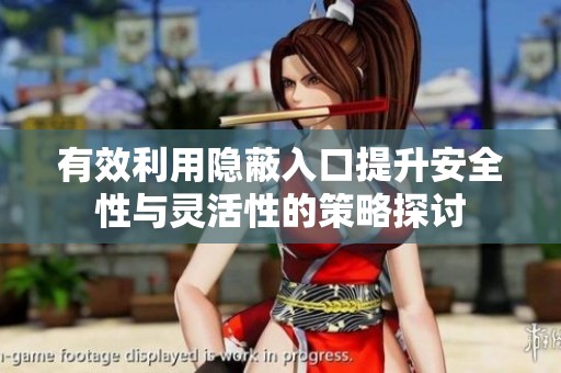 有效利用隐蔽入口提升安全性与灵活性的策略探讨