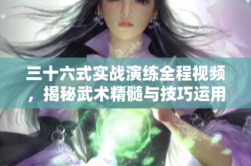 三十六式实战演练全程视频，揭秘武术精髓与技巧运用
